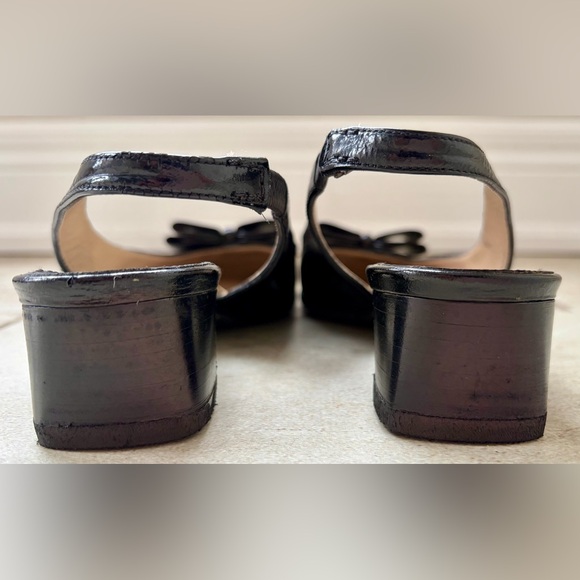 Louis Vuitton Black Slingback Heels. Sz 37. Brand new sole protectors added! - Picture 4 of 6